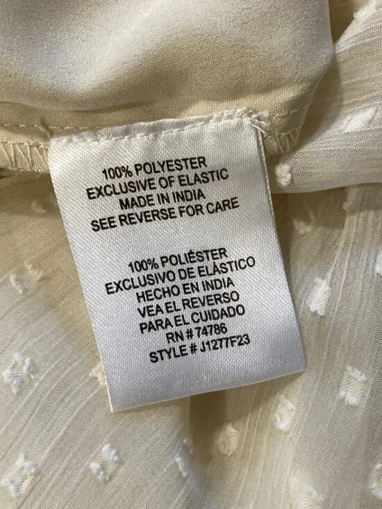 Patrons of Peace Cream Polka Dot Long Sleeve Tiered Cottagecore Maxi Dress - Picture 6 of 13